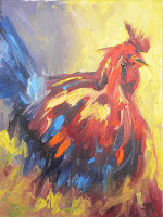 Oil Painting Rooster