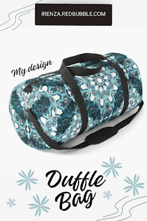 Blue mandala Duffle bag.