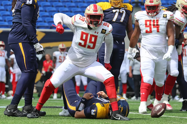Case Cookus sacked by Birmingham Stallion.