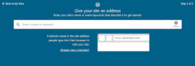 Select a domain for your site