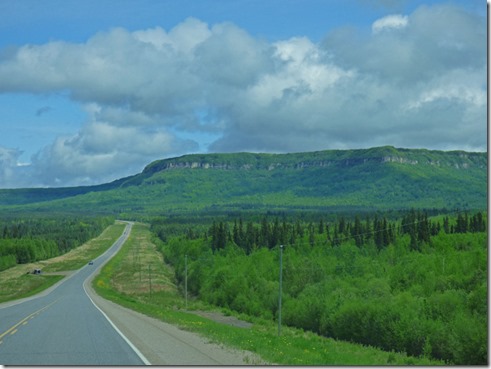 First mountain looking thing for miles and miles