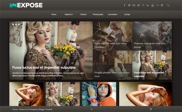  is a blogger theme with responsive layout and it Expose Responsive Blogger Template