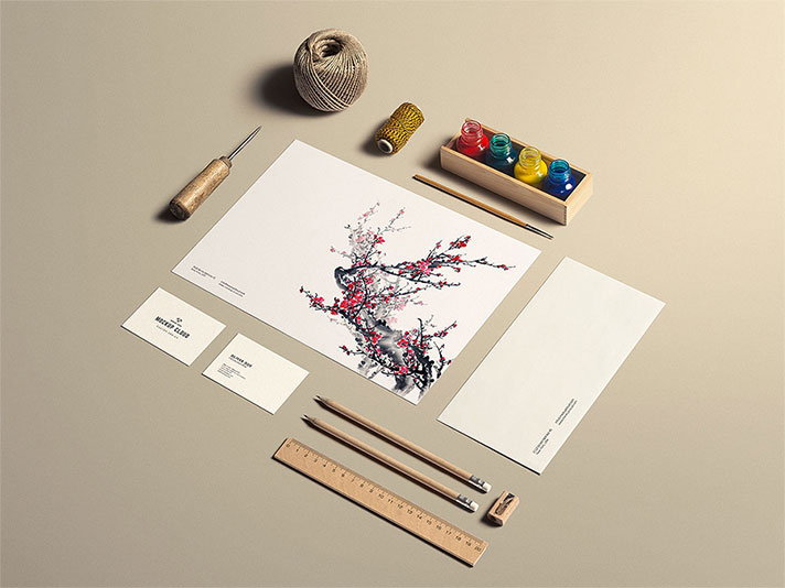 Art & Craft Stationery PSD Mockup