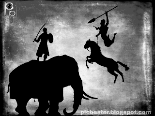 Maharana pratap black and white photo