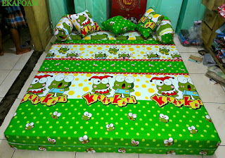 Sofa bed inoac motif new keroppy bahan busa inoac saat di fungsikan sebagai kasur inoac