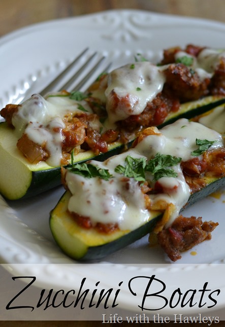 Zucchini  Boats- Life with the Hawleys