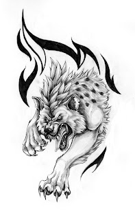 hyena tattoo art design