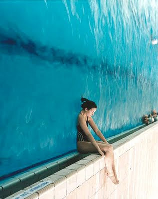 Girl and the Pool Optical Illusion