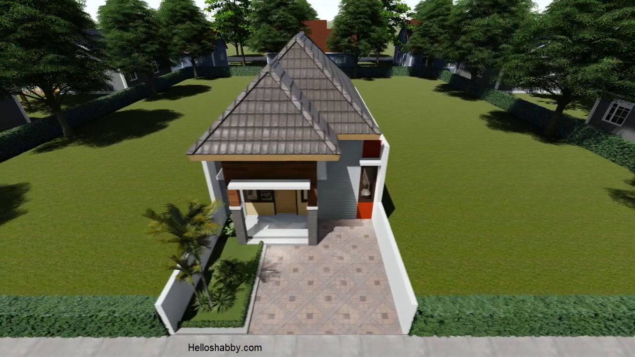 Desain Rumah Minimalis Terbaru Ukuran 6 X 14 M Dengan 3 Kamar Tidur Dan Halaman Depan Yang Luas HelloShabbycom Interior And Exterior Solutions