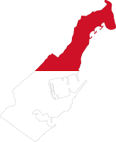 Mapa da bandeira do Mônaco