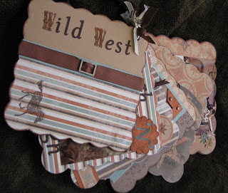 cowboy, album, scrapbook, outlaw, wanted, wild west, chipboard, cover, handmade