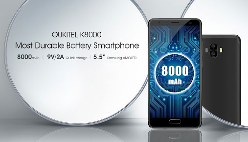 Oukitel K8000 With 8000mAh Battery And AMOLED Display
