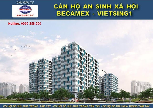 Nhà ở an sinh trung cấp tại KDC Việt Sing, phối cảnh khi hoàn thành giai đoạn 2