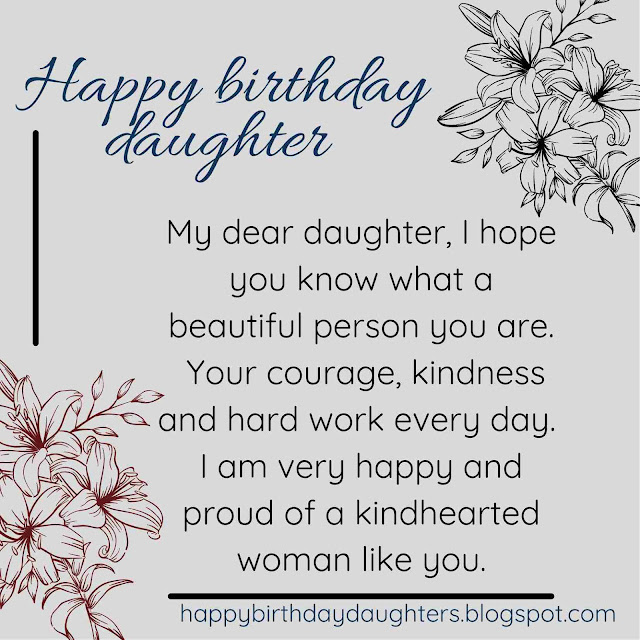 Birthday message for daughter