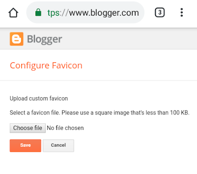 How to change favicon in blogger blog ?