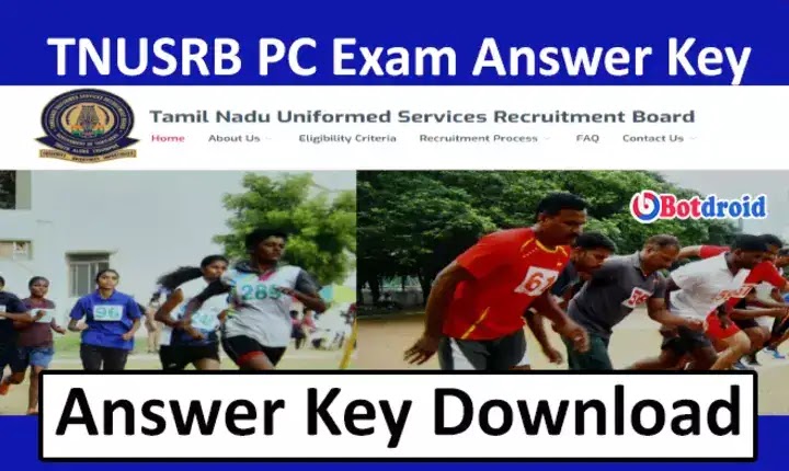 TNUSRB PC Answer Key 2022 Download in Tamil Nadu, Check PC Constable Answer Key Pdf
