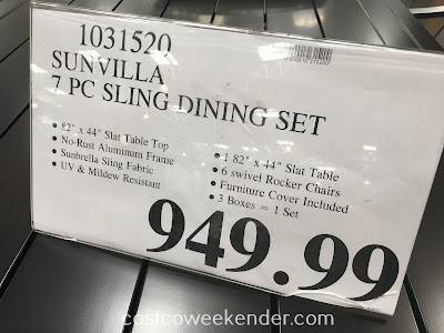 Deal for the Sunvilla 7 piece Sling Dining Set at Costco