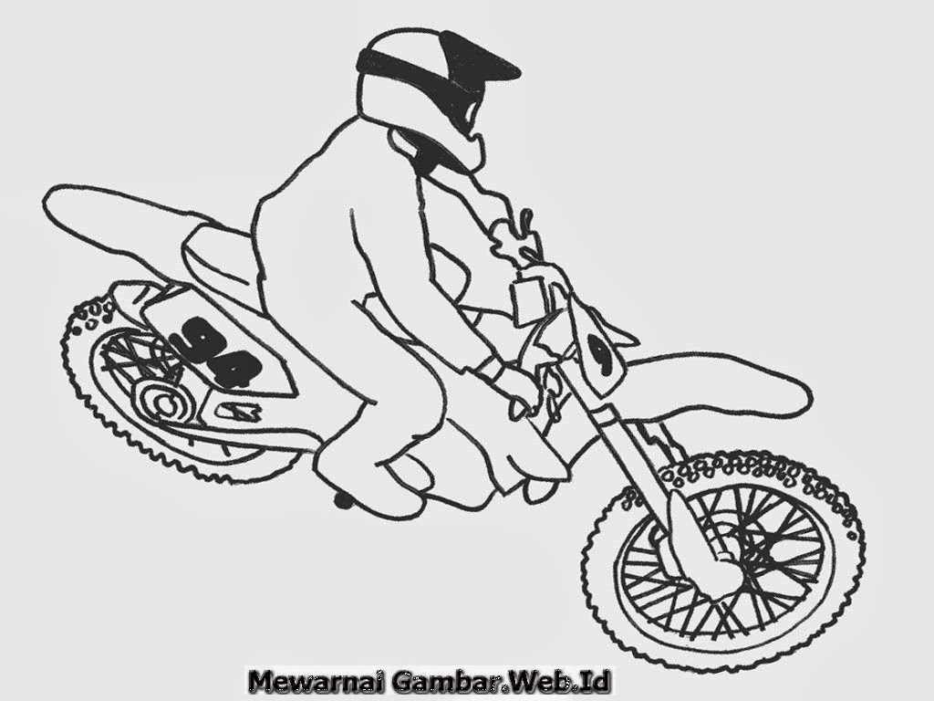  Mewarnai  Gambar  Sepeda Motor  Mewarnai  Gambar 