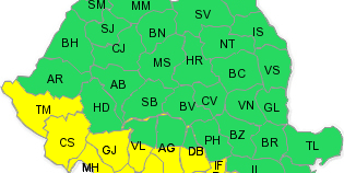 Oltenia, sub avertizare meterologica de Cod galben de ploi