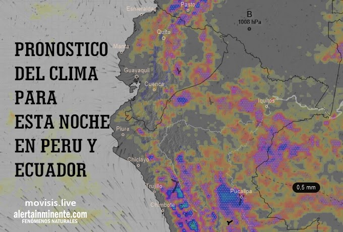 Pronostico del Clima para Hoy en Ecuador y Perú 18/03/2023 