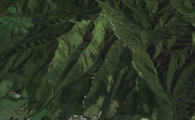 地図にない登山道でもGoogle Earthを使うと