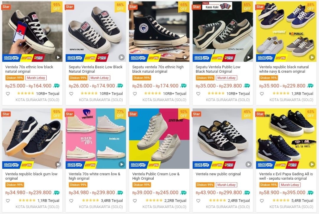 Rekomendasi Toko Sepatu Pria Murah di Shopee [Brand Lokal]