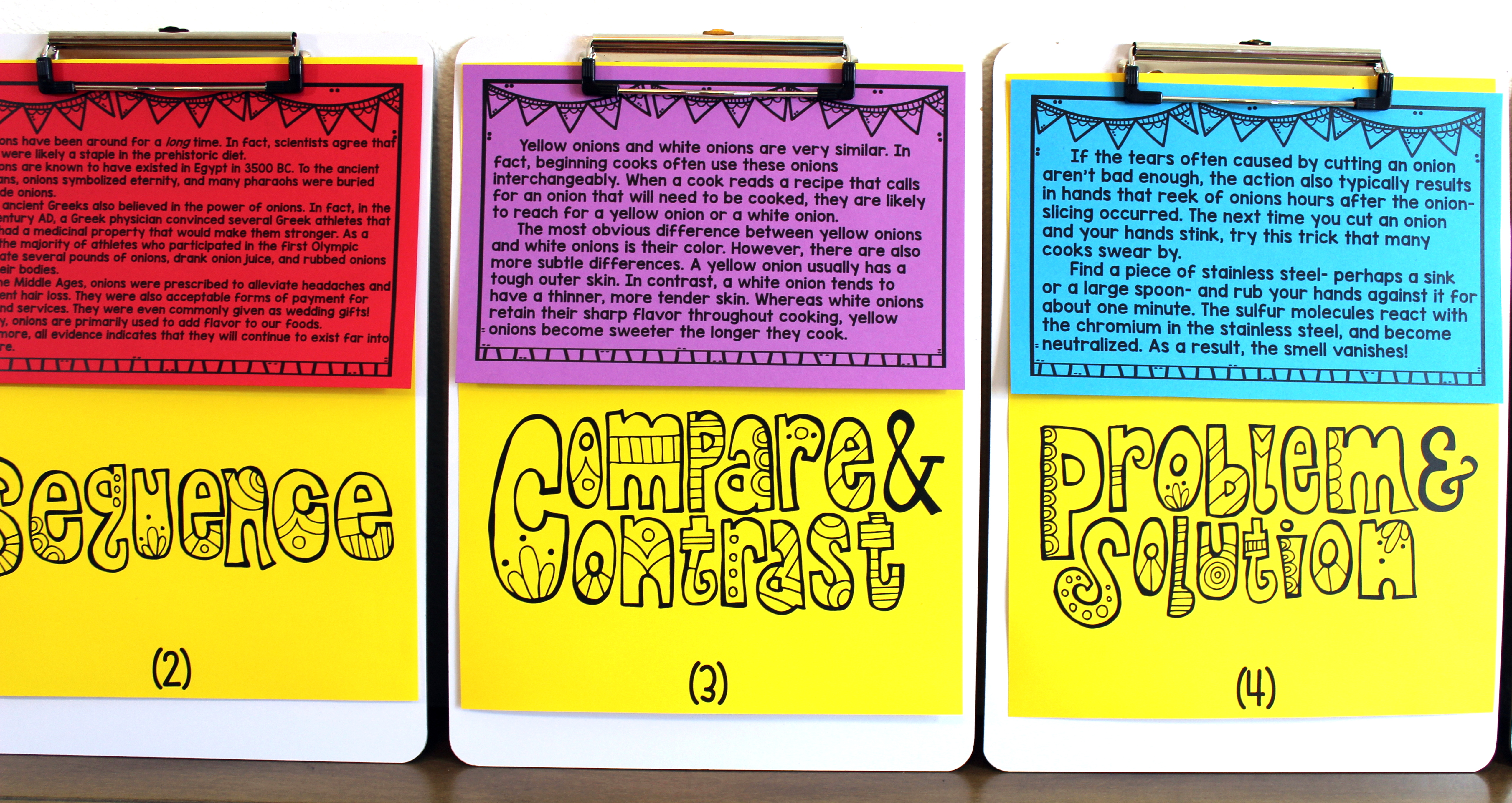 Teach text structures with this FREE sorting activity that features 8 nonfiction passages! Ideal text structure lesson for the upper elementary classroom that includes an anchor chart!