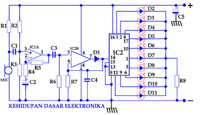 Rangkaian LED berjalan Elektronika