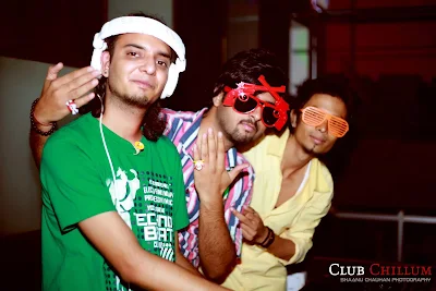 Shraybee aka GRIM Bhardwaj with DJ Neer and DJ SRJ