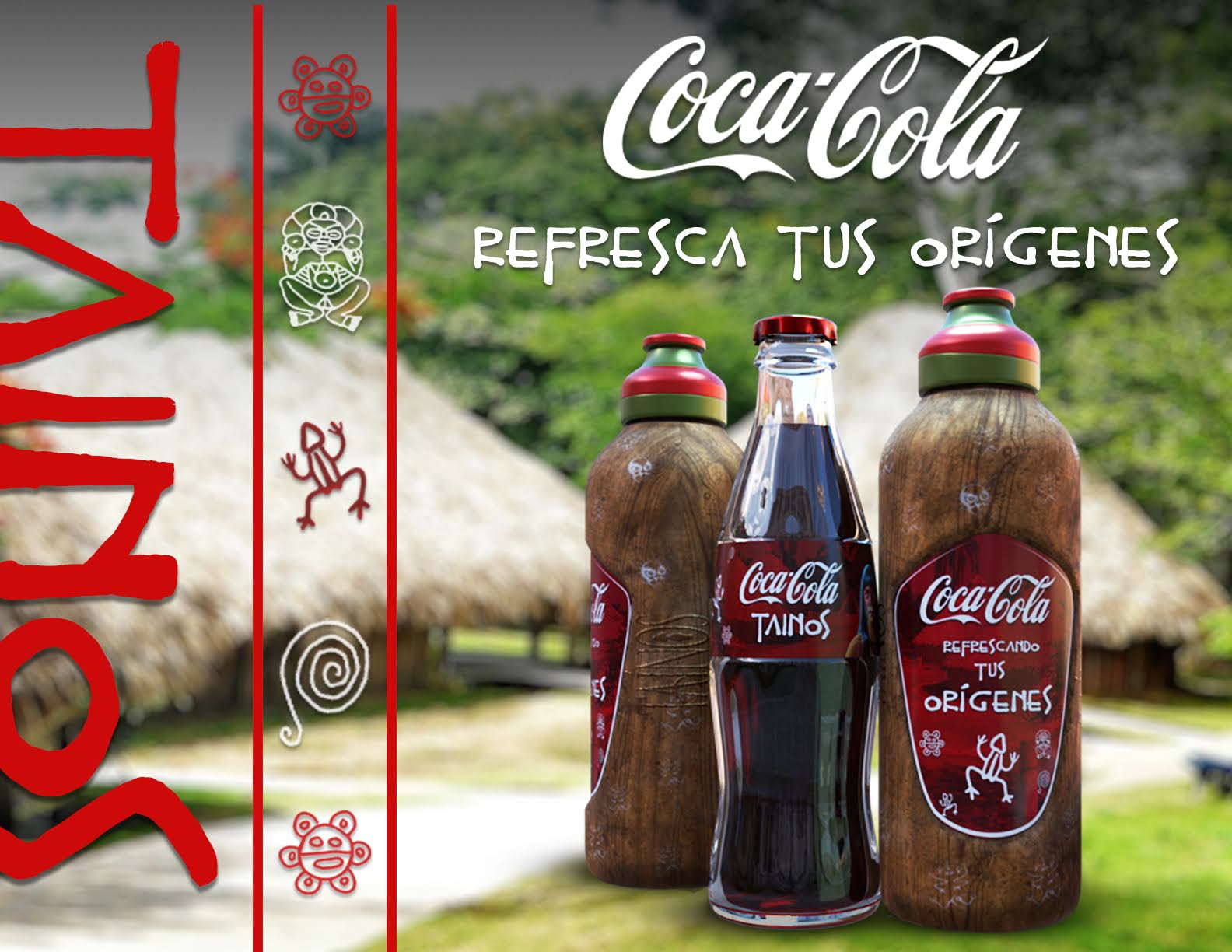 Design 3D Coca Cola Tainos | Texturing | Lighting