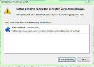 Cara Memasang Alexa Toolbar 