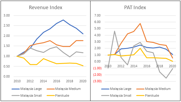 Plenitude Peer Revenue and PAT