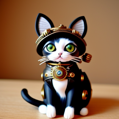 Steampunk Cat Statue 3D amazingwallpapersa blogspot com (3)