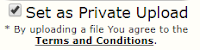 Set as Private Upload Zippyshare