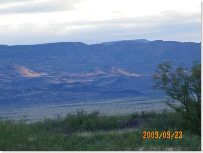 sunset over the Davis Mountains