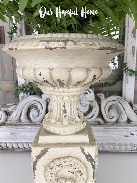 distressed chippy shabby French urn planter