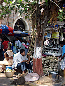 fresh sugarcane juice stall