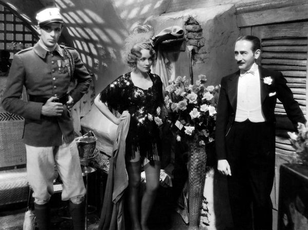 Gary Cooper, Marlene Dietrich y Adolphe Menjeu