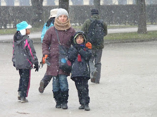 Nevando en Múnich.