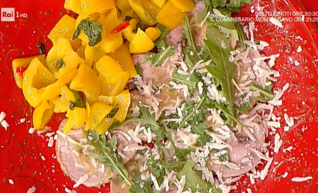 Arrosto freddo di tacchino con peperoni