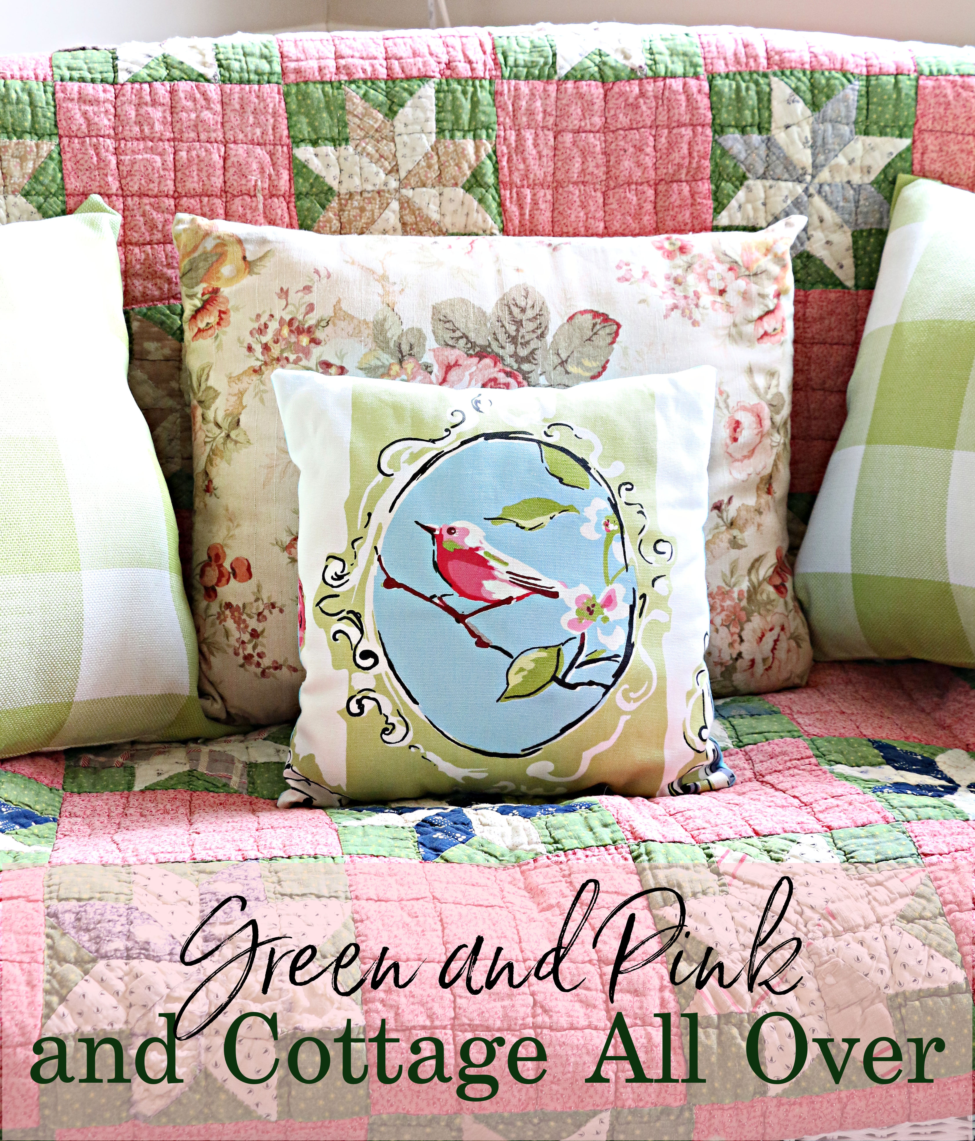 common ground : Green and Pink and Cottage All Over