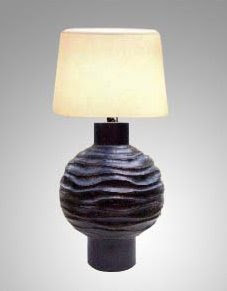 antique table lamp with a hood from the bark