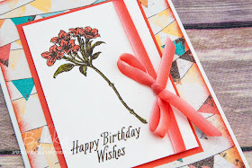 Happy Birthday Avant Garden Floral Card made using Stampin' Up! UK Supplies, which you can get here