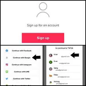 Cara membuat tiktok account dengab akun medsos