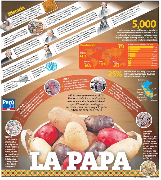 La papa en el Perú (Infografía)