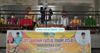 Bupati Buka Kejuaraan Futsal Dikbudpora Cup 2021