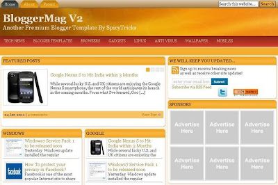 Template Magazine Blogspot 2012