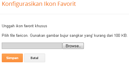 Upload Favicon Blogger