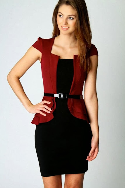 mini black dress with red covering