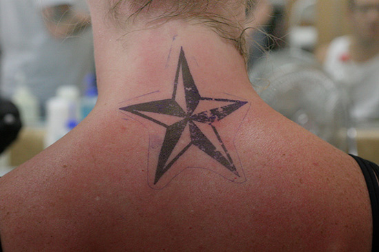 This can be done as a single shooting Black nautical star tattoo designs 